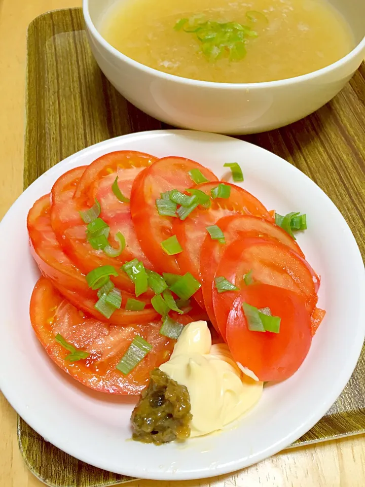 おつまみトマトスライス 
ハラペーニョ味噌＆マヨ添え|なささん