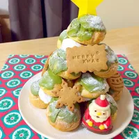 Snapdishの料理写真:クリスマス☆シュークリームツリー|Mah☆さん