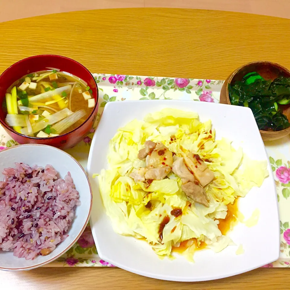 鳥とキャベツの蒸したん|冷え性さん