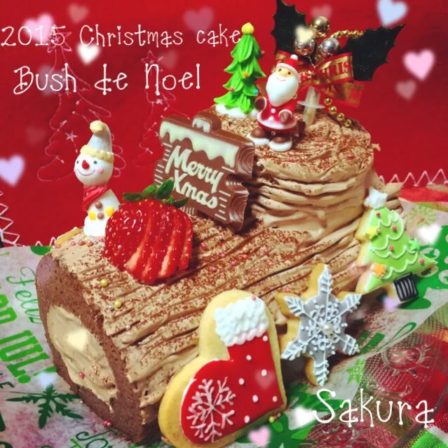 クリスマスパーティー2015
りずむさんの料理 シフォンロールケーキ✨でブッシュドノエル🎅|さくちんさん