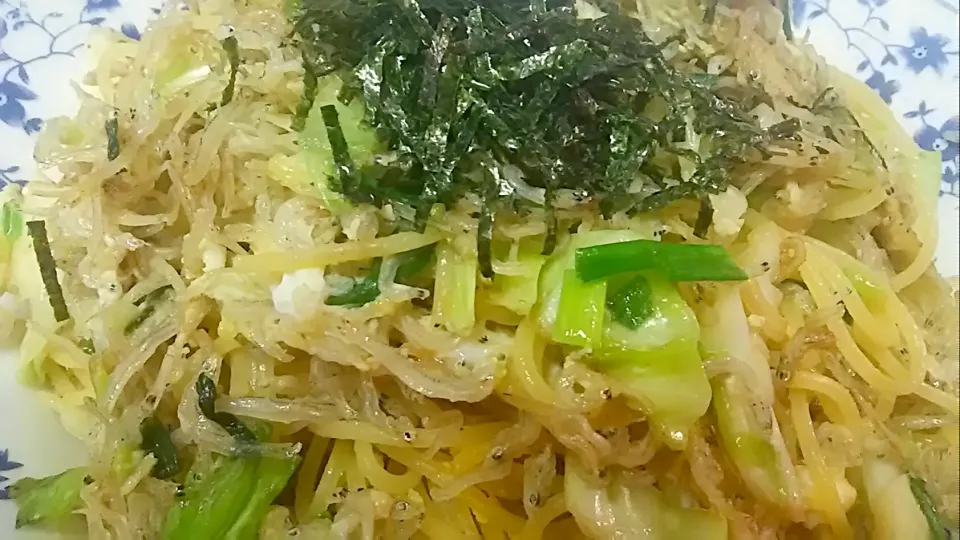 ジャコパスタ❗|かずえさん