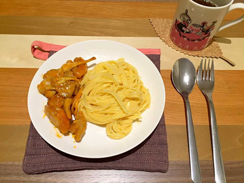 ・カルボナーラ
・鶏肉と舞茸のケチャップ煮|soooooyさん