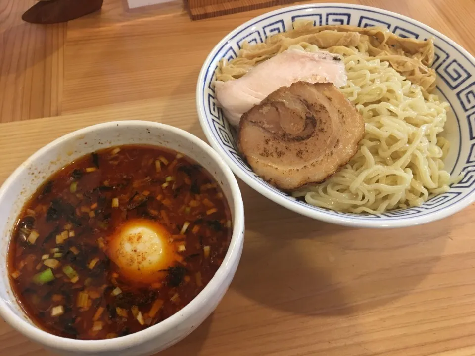 特製激辛つけ麺(中盛、太麺、辛さup:ハバネロ＋5種の香辛料)|マロさん