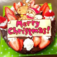 キャラデコXmas生チョコケーキ|たまさん