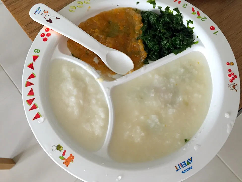 Home made baby food - cod, spinach, squash and porridge|catwoollyさん