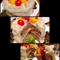 ハンバーグケーキ🎂