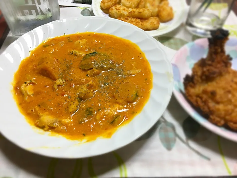 かぼちゃと鶏肉のトマト煮|リーネ@料理修行中さん