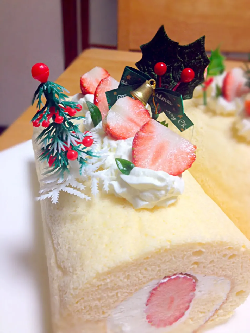 クリスマスロールケーキ1|めぐみさん