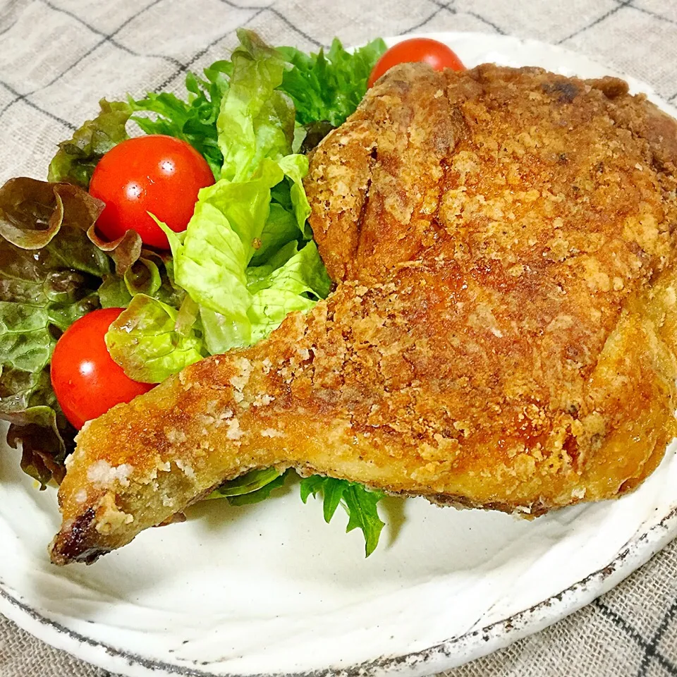 咲きちゃんさんの料理 うちの ザンギ🐔 （鶏のから揚げ）
チキンレッグで🎄|アッツさん