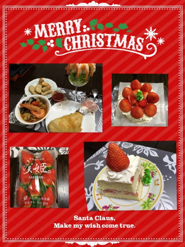 Snapdishの料理写真:我が家のX'masディナー|のむのむさん