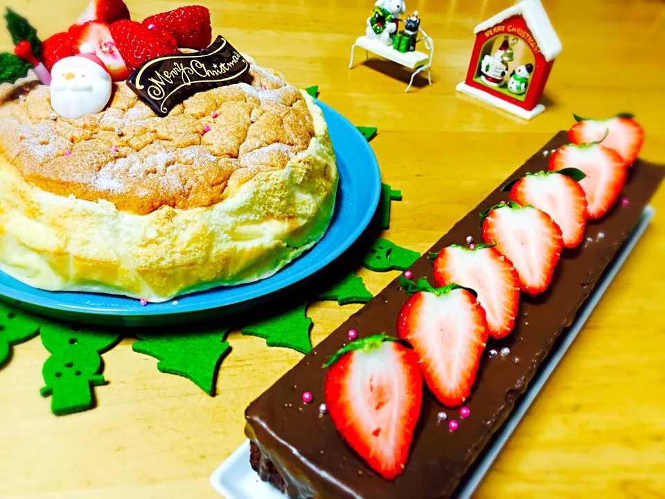 クリスマスケーキ🎄
ガトーマジック&チョコレートケーキ❤️|sho_shoさん