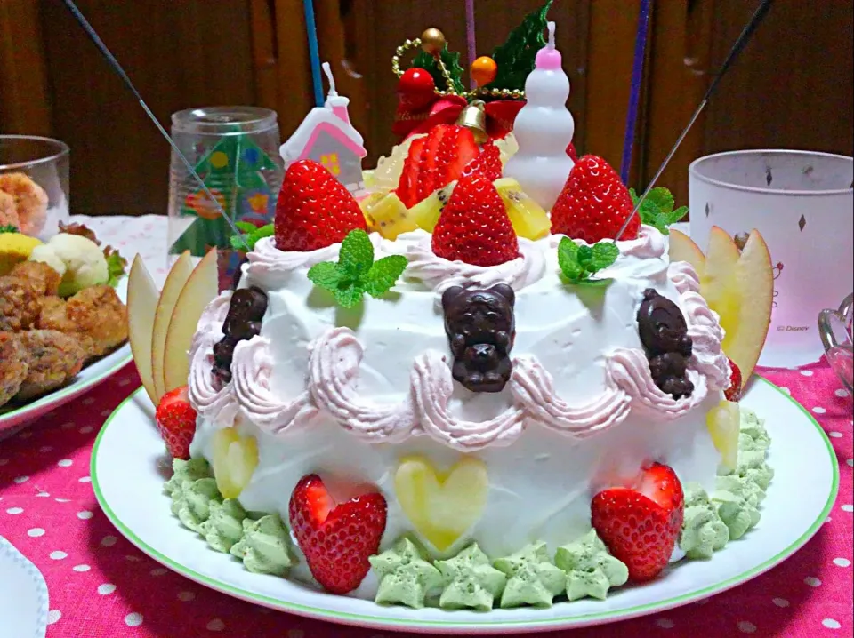 Snapdishの料理写真:2015.クリスマスケーキ☆ベジ|亜依さん