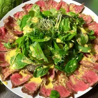 Snapdishの料理写真:牛肉のカルパッチョ|Hiroki Sakagamiさん