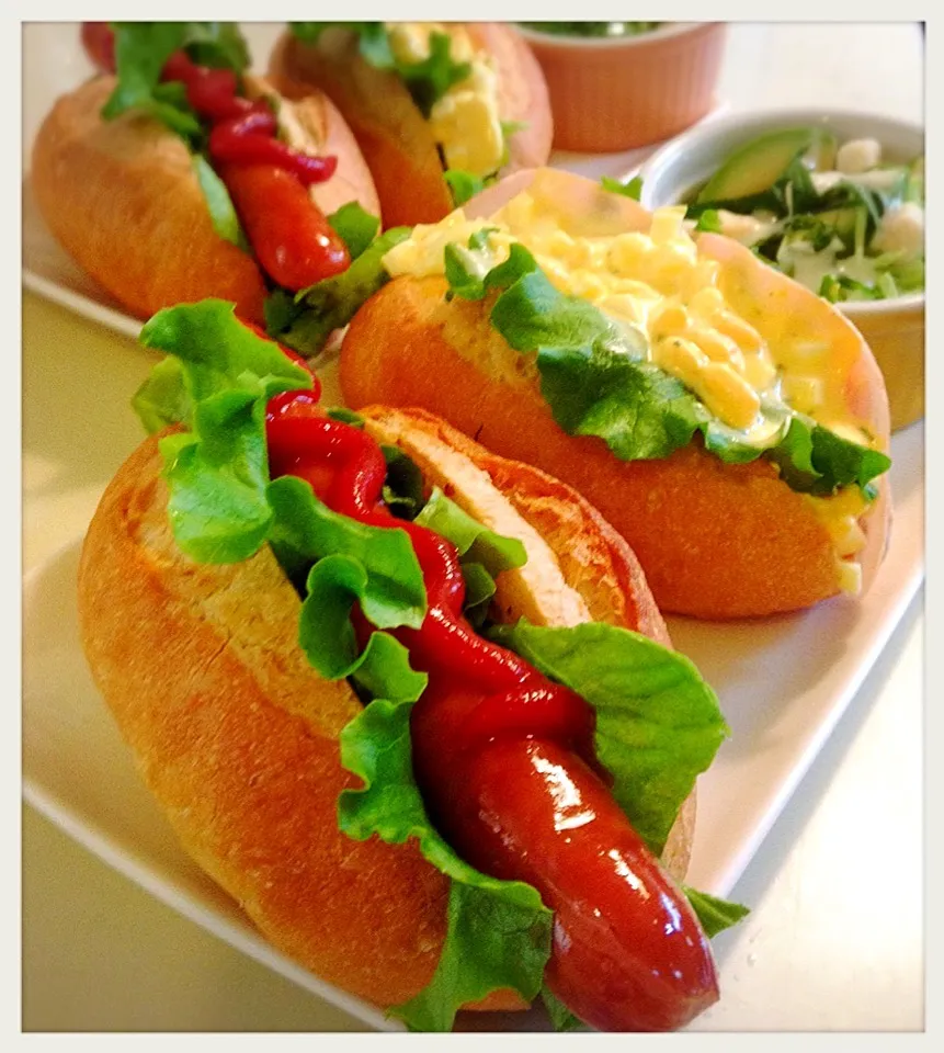 ホットドックな朝ごはん。Hot dogs Breakfast|toyamadaさん