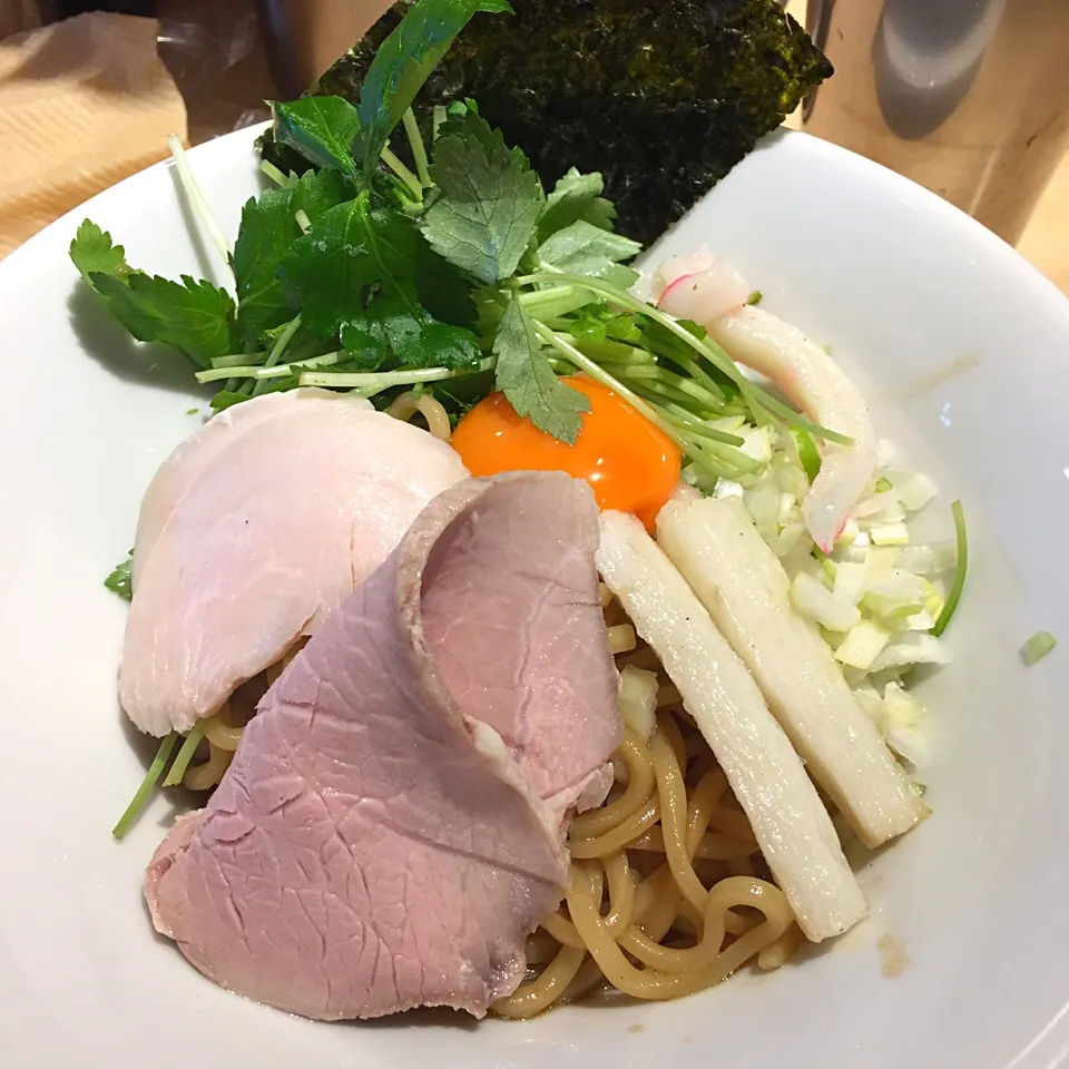 Snapdishの料理写真:濃厚卵のまぜSOBA@むぎとオリーブ(秋葉原)|塩豚骨さん