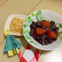 鶏肉の赤ワイン煮とタラモサラダ|Chikageさん