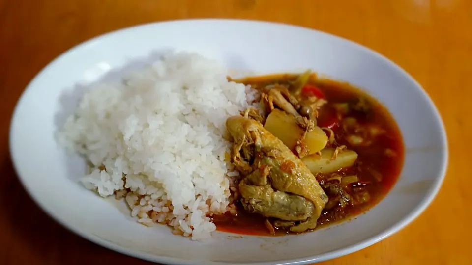 ローストチキンをリメイク！タンドリーペーストでインドカレー風|あいこさん