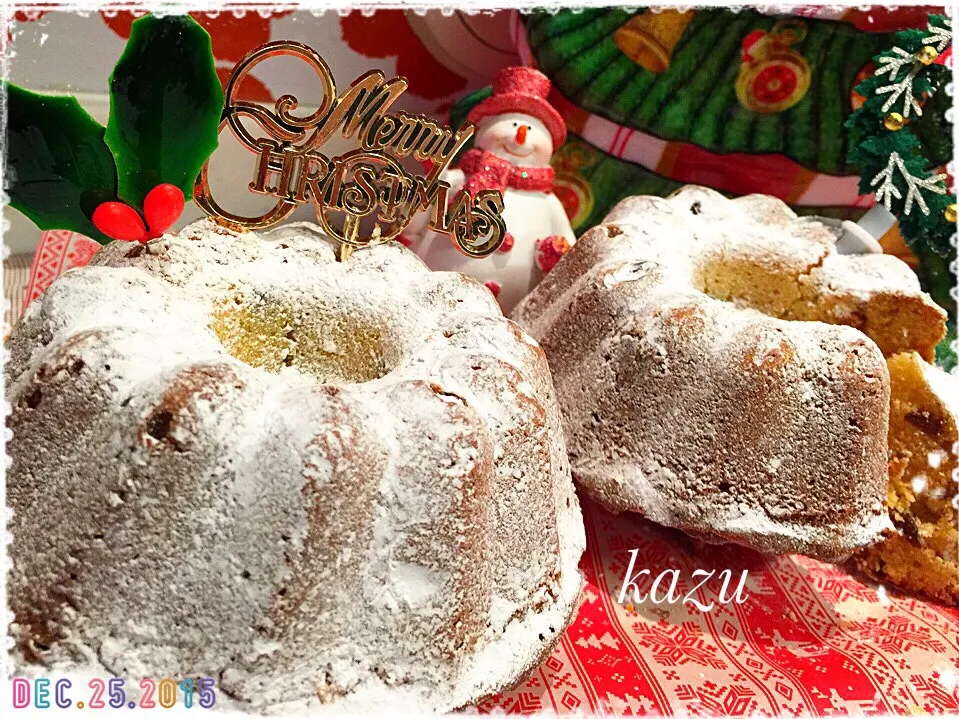 あいこ ⁎ˇ◡ˇ⁎さんの料理 シュトーレン風パウンドケーキ❤️ミニクグロフ型で♪|kazu★さん