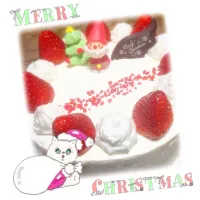 Snapdishの料理写真:クリスマスケーキ✧‧˚|はるこさん