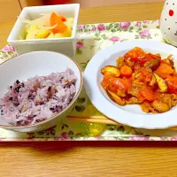 Snapdishの料理写真:豚のトマトソースかけ|冷え性さん