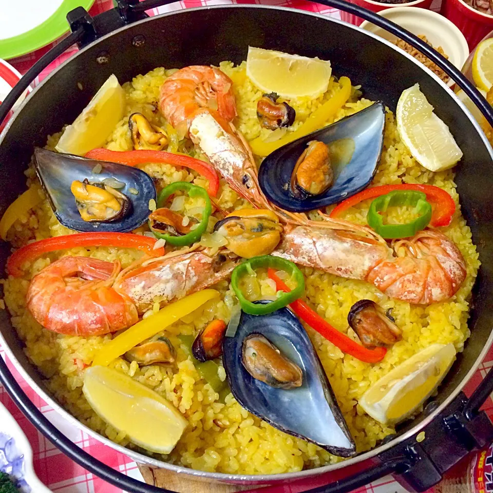 seafood paella|gachiyunaoさん