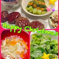 Snapdishの料理写真:今日のクリスマスメニュー|Mika Asanoさん