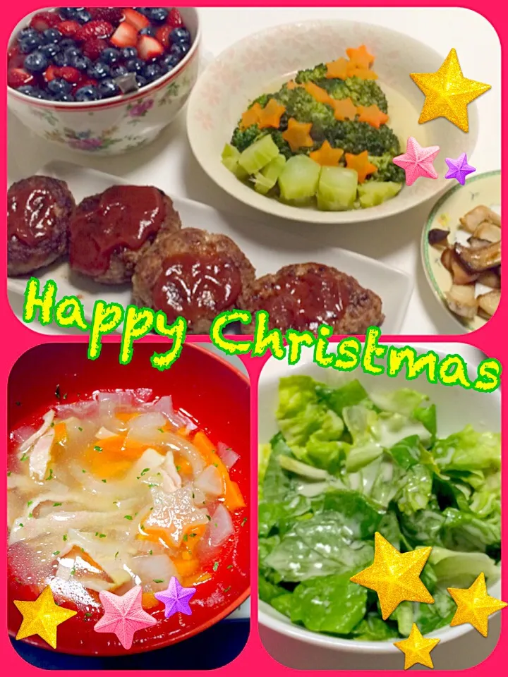 Snapdishの料理写真:今日のクリスマスメニュー|Mika Asanoさん