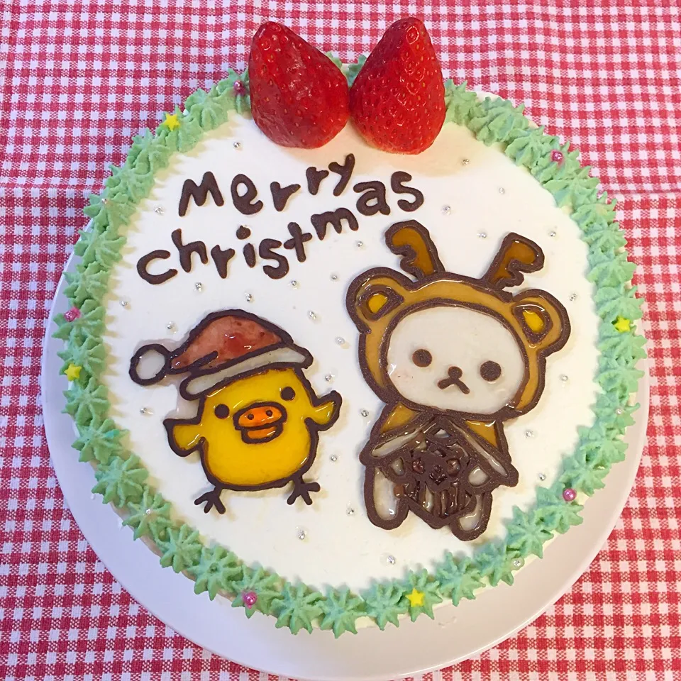 コリラックマとキイロイトリのクリスマスケーキ♪|ゆかさん