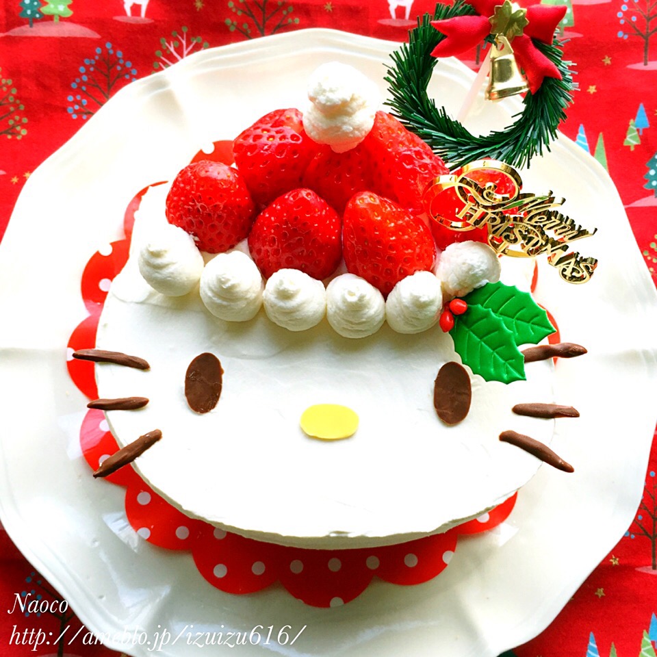 キティちゃんのクリスマスケーキ Naocoisa Snapdish スナップディッシュ Id Ocxnea