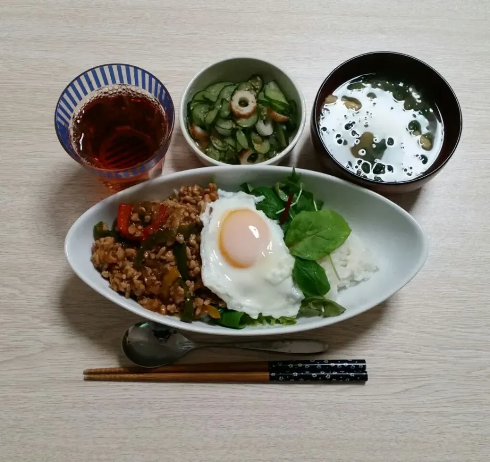 ガパオライス風ご飯の夜ご飯♡|Mami.Nさん