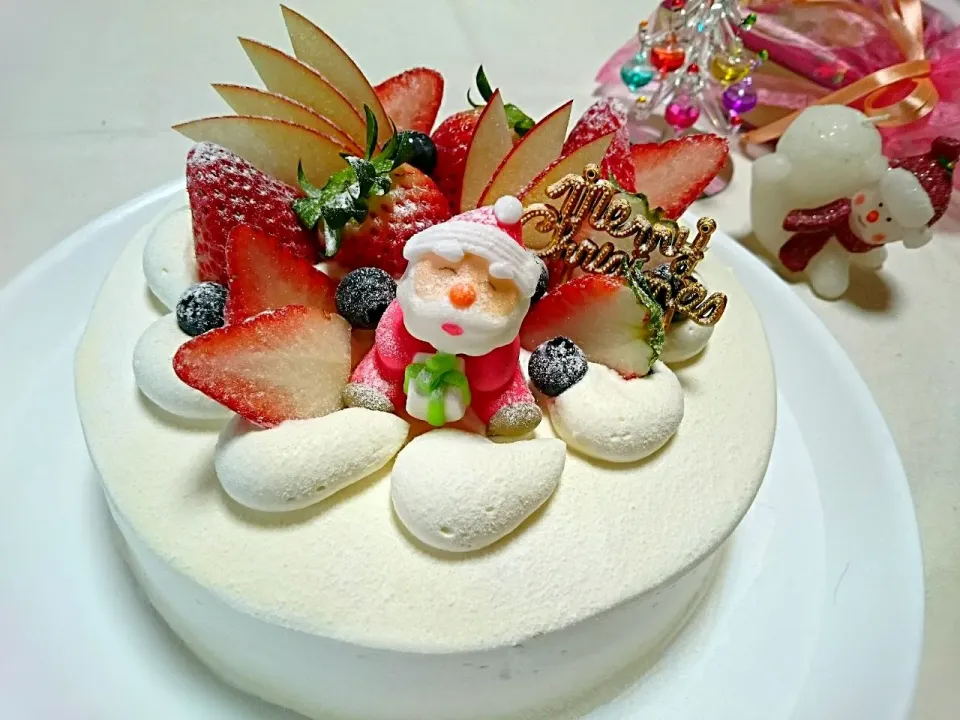 Snapdishの料理写真:苺のクリスマスケーキ(*^^*)|sakurakoさん