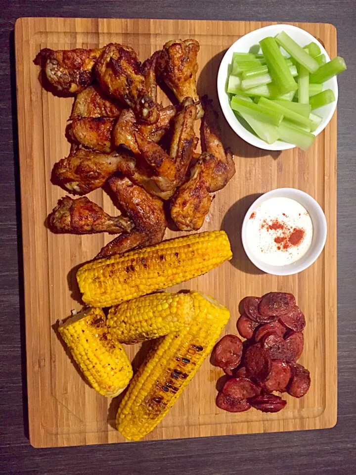 Peri Peri Chicken Wings + Grilled Corn|Chrisy Hillさん