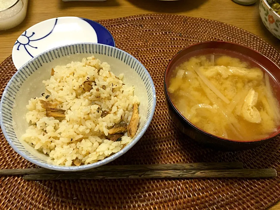 さんまの炊き込み御飯と大根と油揚げの味噌汁|TonyYamadaさん