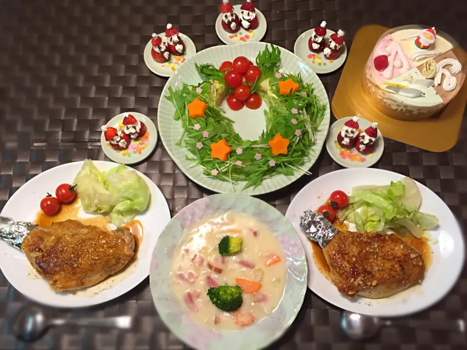 Snapdishの料理写真:クリスマスディナー2015 ✩|Bism❥さん