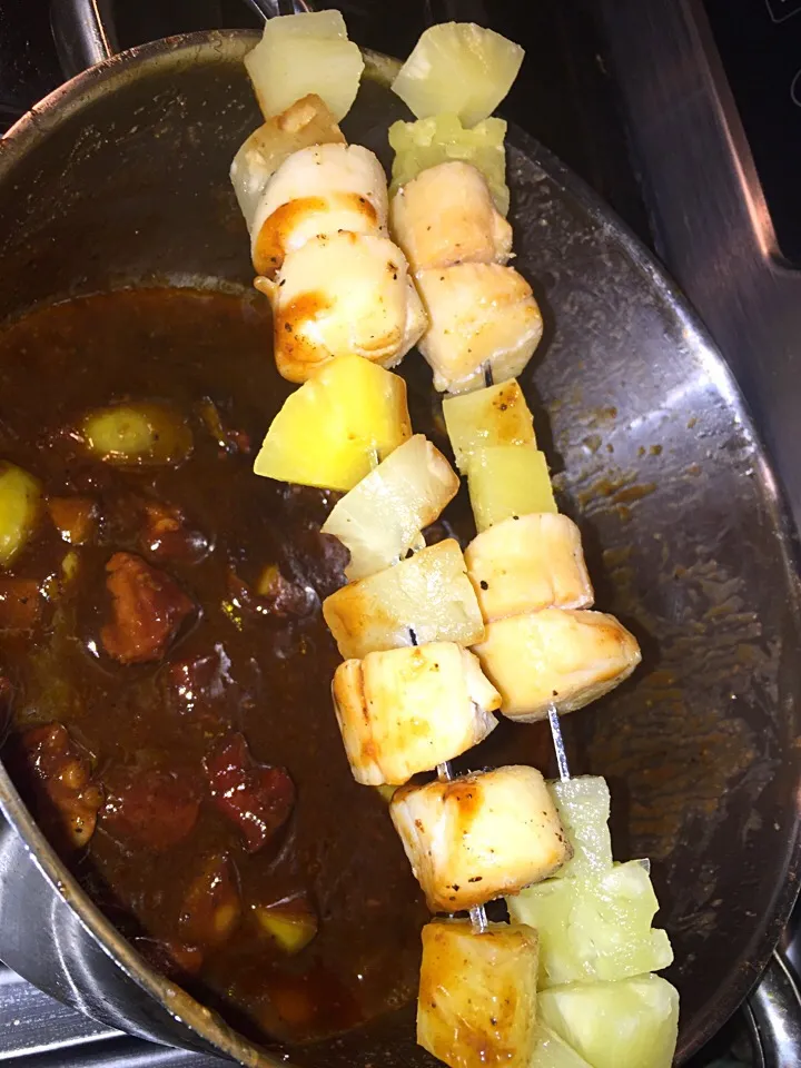 Snapdishの料理写真:Scallop ka-bobs|Tawanjaさん