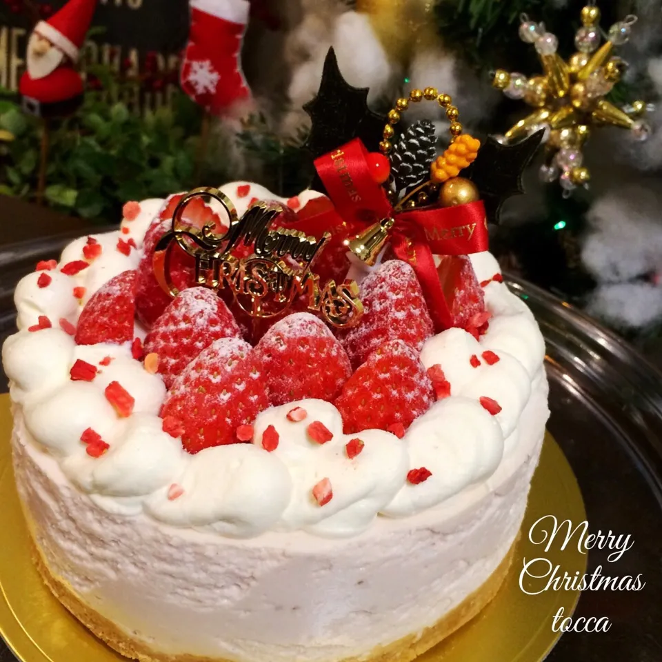 ふんわり♡いちごのレアチーズケーキ🍓Merry  X’mas  2015🎄🎅✨|toccaさん