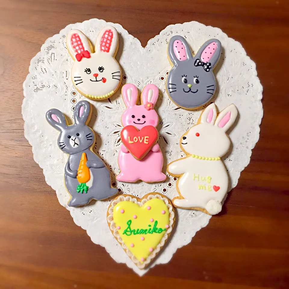 Snapdishの料理写真:うさぎ♡アイシングクッキー|LOVE♡SWEETSさん