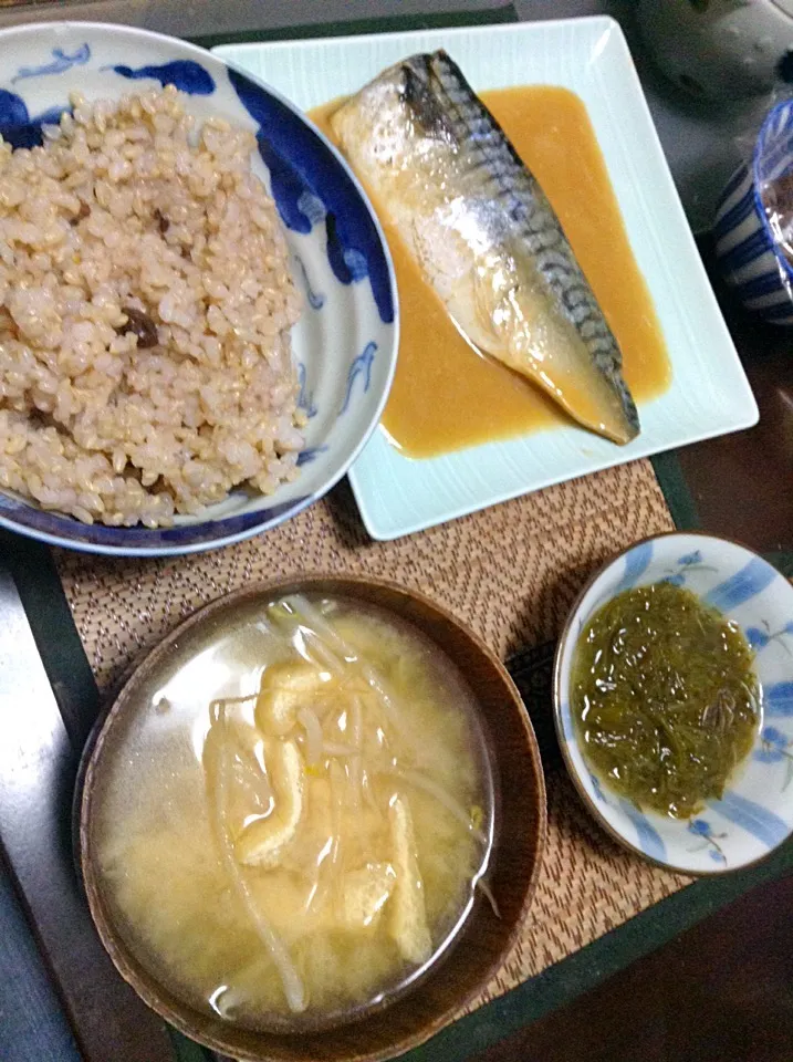 鯖味噌＆めかぶ＆大根の味噌汁|まぐろさん