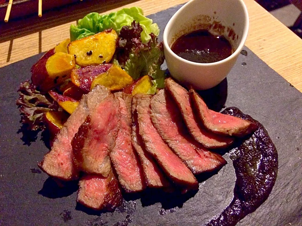 Wagyu Beef with Japanese sweet potatoes|prissyさん