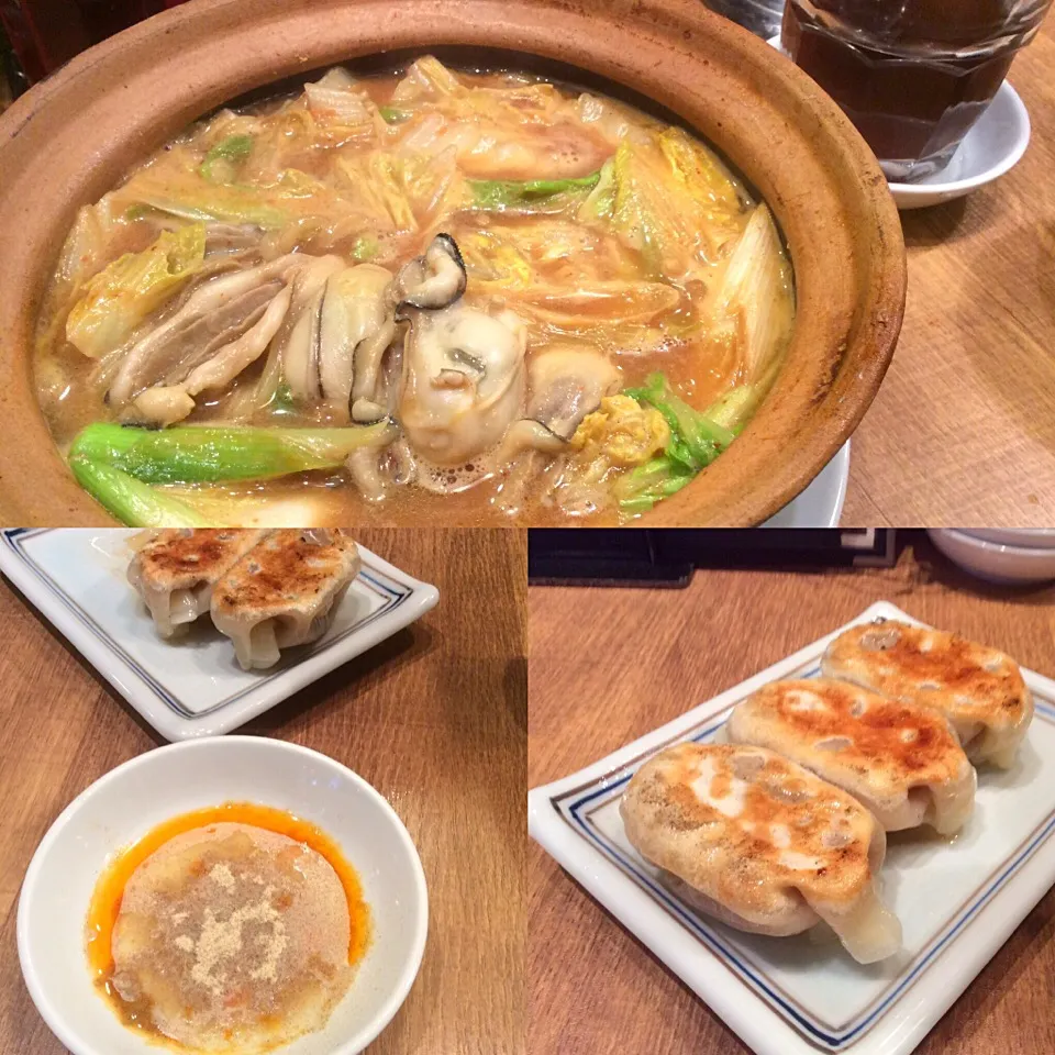 寒い時には最高〜牡蠣味噌煮込みラーメン🍜＆紹興酒❤️そして㊙️の一品❗️（笑）|アライさんさん