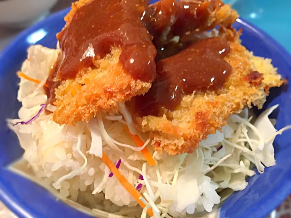 Snapdishの料理写真:味噌ソース！カツ丼(*´罒`*)ﾆﾋﾋ♡|りーちさん