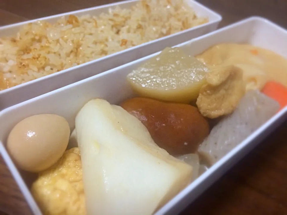 今日も勉強頑張ります！おでん弁当😎|さらば広島の長きまつげ(東京なう)さん