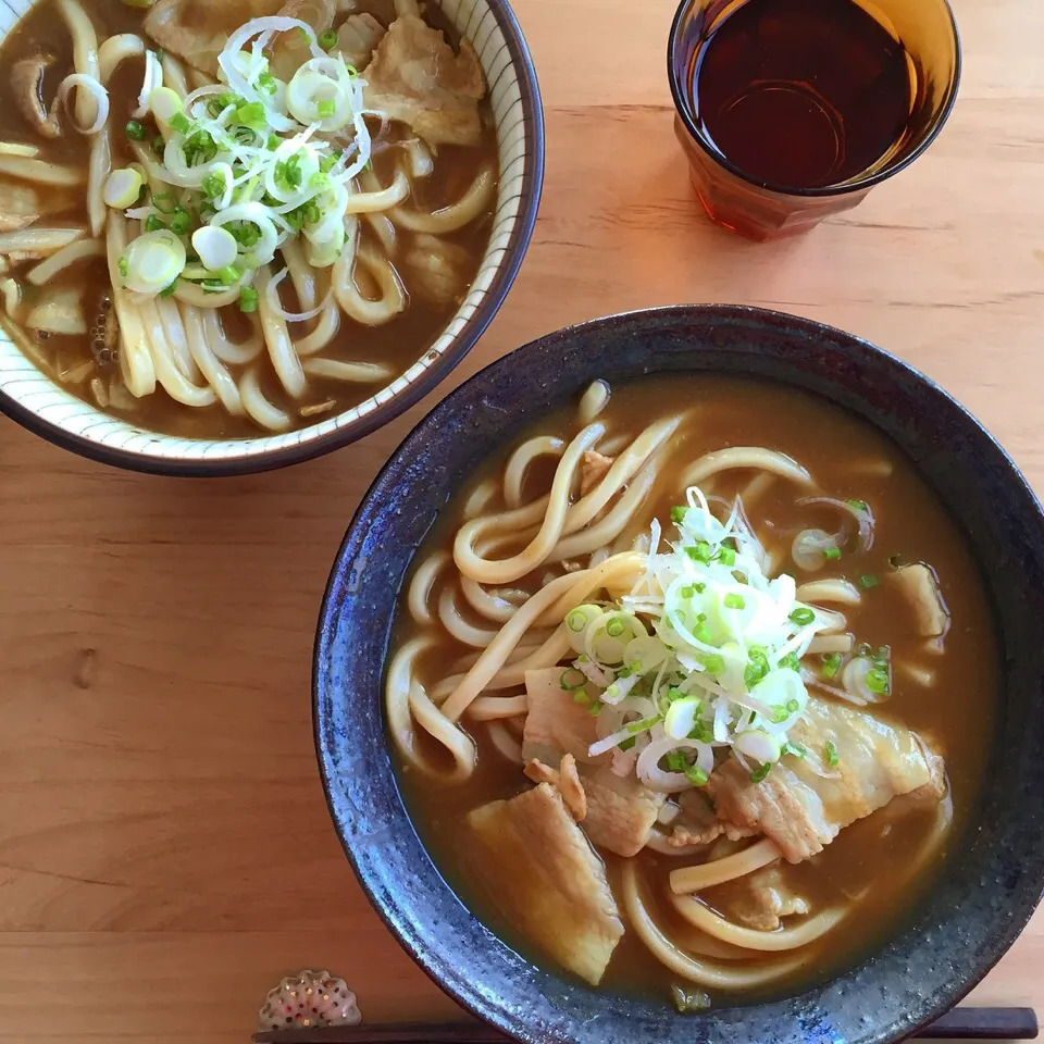 豚バラと葱のカレーうどん|maruruさん