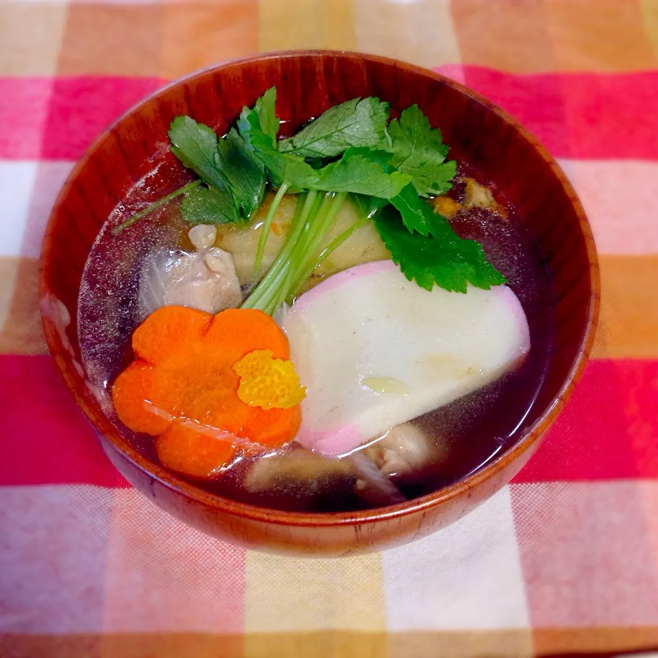 実家のお餅でお雑煮|tel meさん