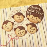 おけおめ♡おさるクッキー