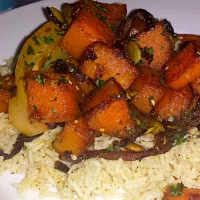 Curried Roasted Butternut Squash over Curry Lemon Rice|Jbeavさん