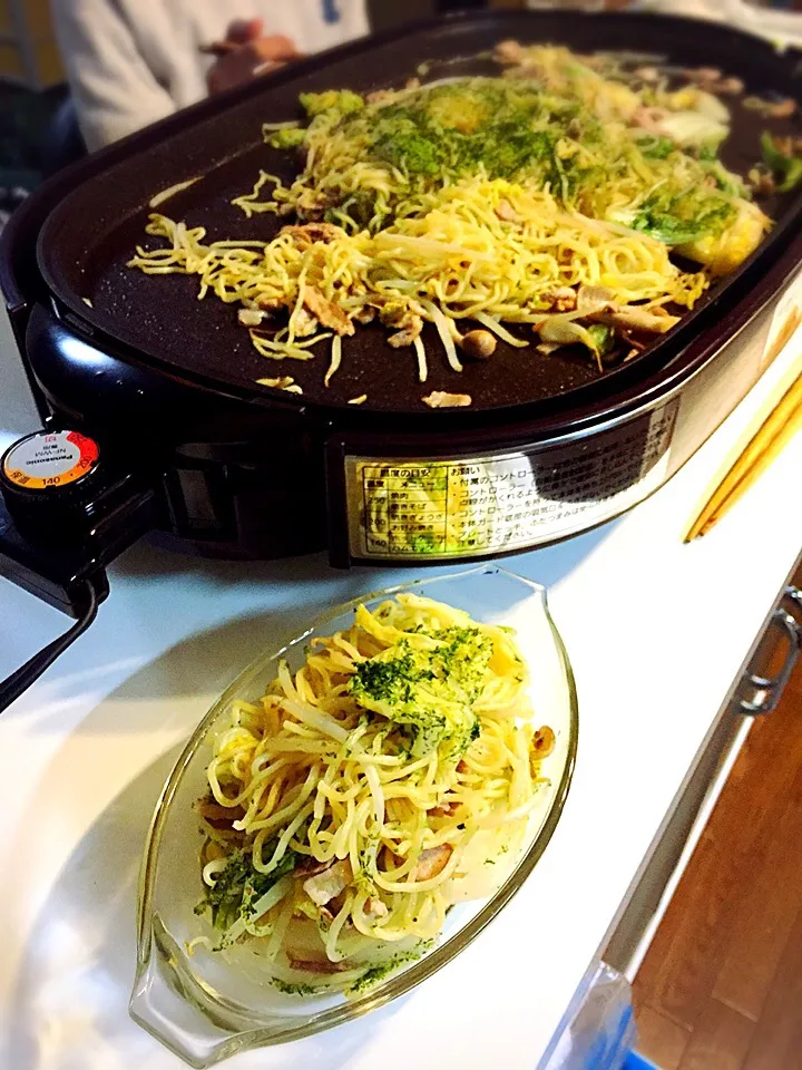 ホットプレートで塩焼きそば|nokorinさん