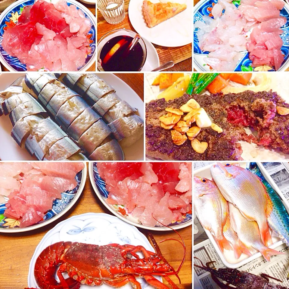 熊野のご馳走いろいろ😋 生まぐろ、連子鯛、秋刀魚寿司、熊野牛、伊勢海老、、、|kctreeさん