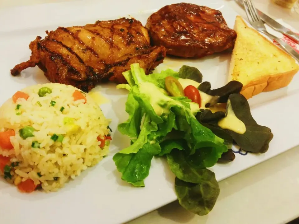 Boston Pork & Jeffer Chicken Steak|cherrypastellさん