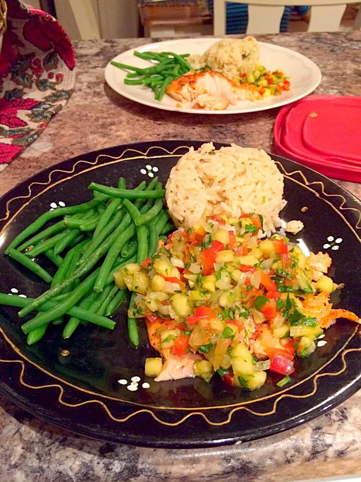 Filet de truite salsa a l'ananas|catherineさん